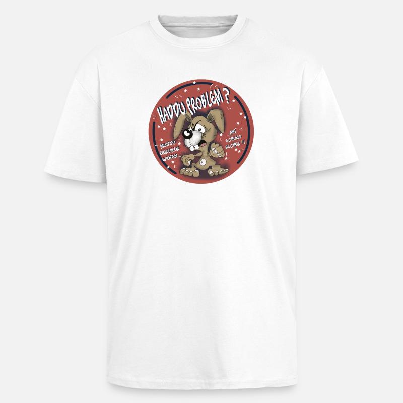 Haddu Problem - Oversized Heavyweight Unisex T-Shirt - Weiß