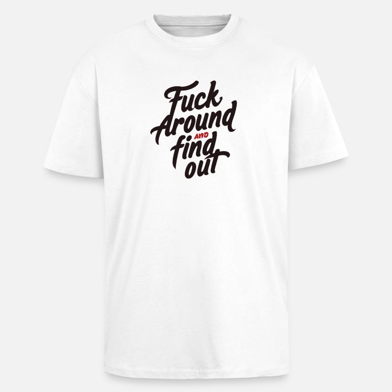 FaFo SORT - Unisex oversized heavyweight t-shirt - hvid