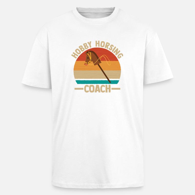 Steckenpferd Cheval de Hobby Cavalier - T-shirt unisexe oversize épais - blanc