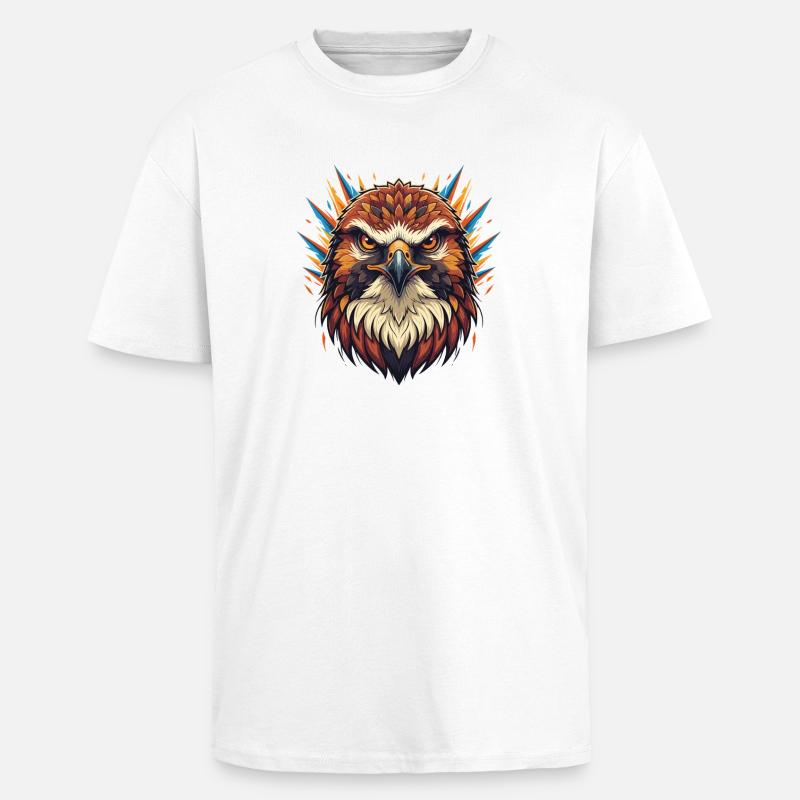 Imperial Eagle Fire Claw - Unisex Oversized Heavyweight T-shirt - white