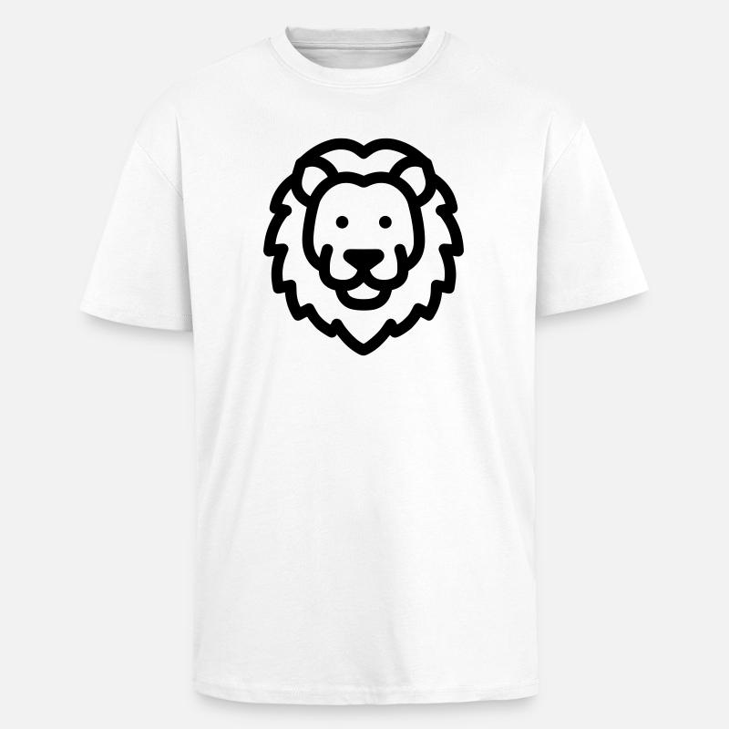 Löwe - Oversized Heavyweight Unisex T-Shirt - Weiß