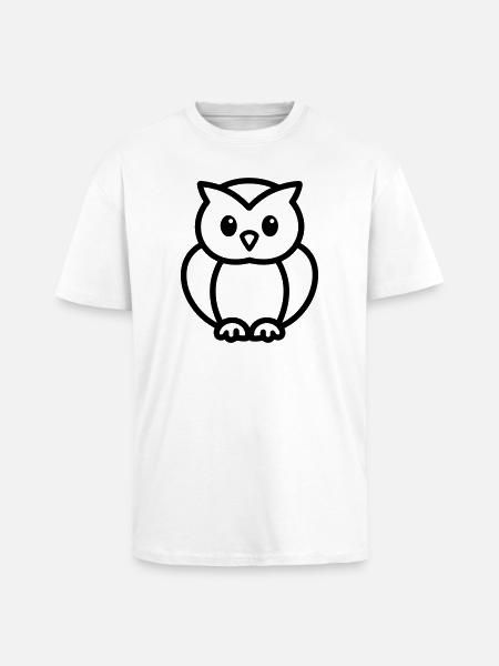 chouette - T-shirt unisexe oversize épais - blanc