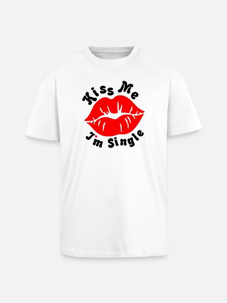 Kiss_Me - Unisex Oversized Heavyweight T-shirt - white