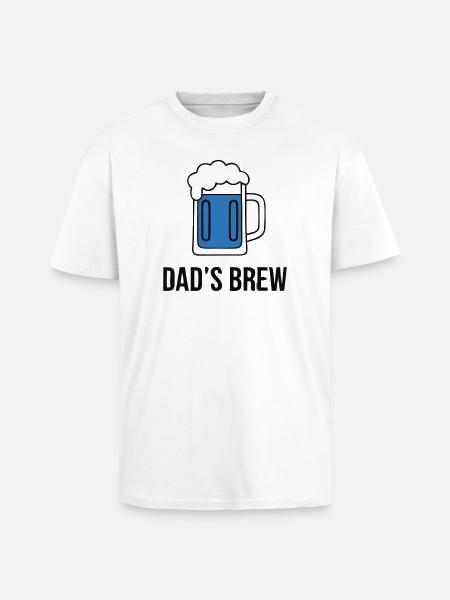 Cool Dads Brew Beer Glass Dad - Unisex Oversized Heavyweight T-shirt - white