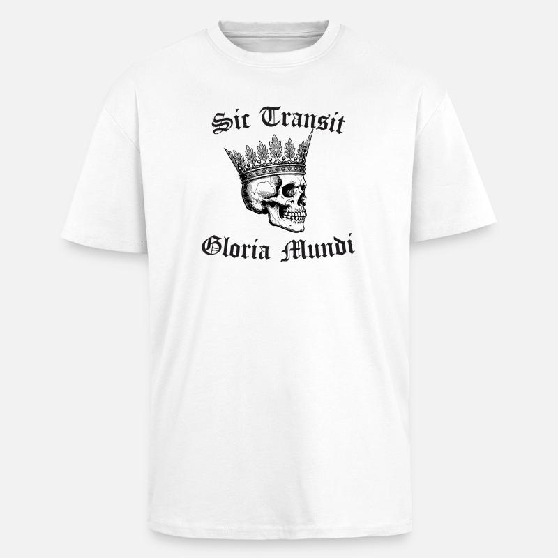Sic Transit Gloria Mundi Gothic Tee - T-shirt unisex oversize pesante - bianco