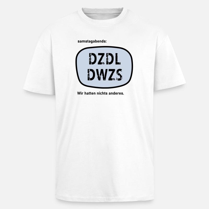 Fernsehunterhaltung meiner Jugend - Oversized Heavyweight Unisex T-Shirt - Weiß