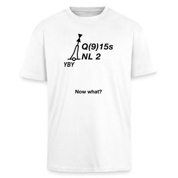 Tonne - Boje Nordsee Segeln Ostsee Maritim - Oversized Heavyweight Unisex T-Shirt - Weiß - Vorne - Alina (178cm) & Michal (187cm)
