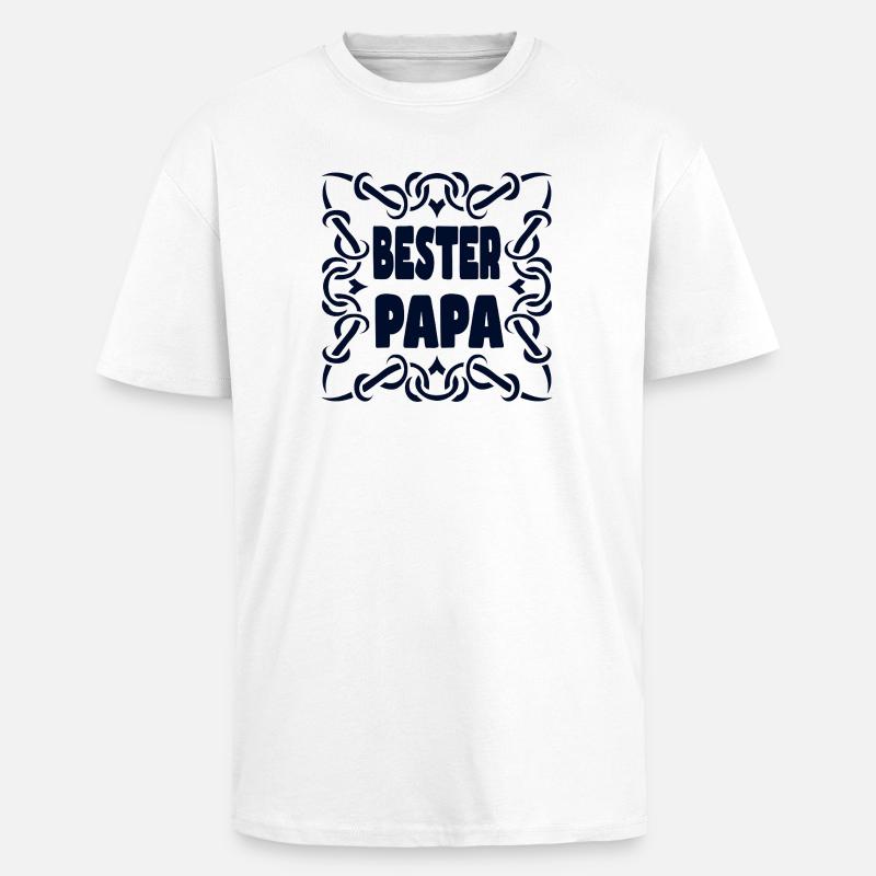 KOMPLIMENTE BESTER PAPA - Oversized Heavyweight Unisex T-Shirt - Weiß