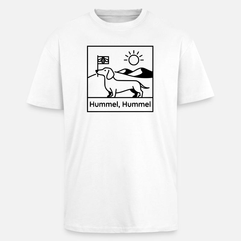 dackel hummel hummel - Oversized Heavyweight Unisex T-Shirt - Weiß