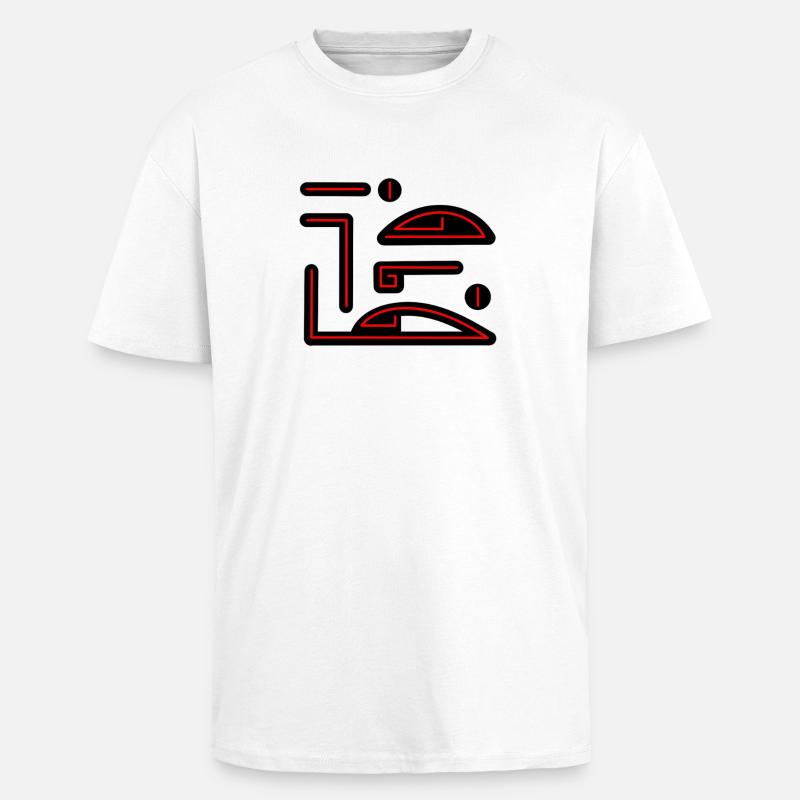 Vampire Glyph, Clan Emblem, Symbol, Scripture - Unisex Oversized Heavyweight T-shirt - white