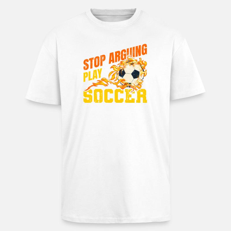 Fußball Witziger Spruch - Oversized Heavyweight Unisex T-Shirt - Weiß
