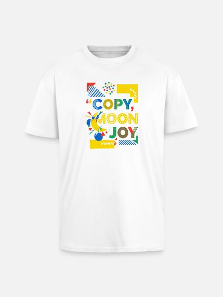 Mondfreude Pop-Art Farbexplosion - Oversized Heavyweight Unisex T-Shirt - Weiß