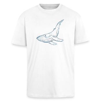 Espoir - T-shirt unisexe oversize épais - blanc - Devant - Alina (178cm) & Michal (187cm)