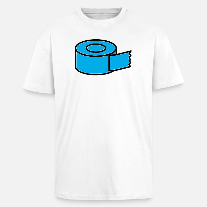 Klebeband Tape Rolle Comic - Oversized Heavyweight Unisex T-Shirt - Weiß