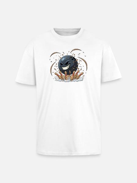 Ball Ball Bowling Chaos - Unisex Oversized Heavyweight T-shirt - white