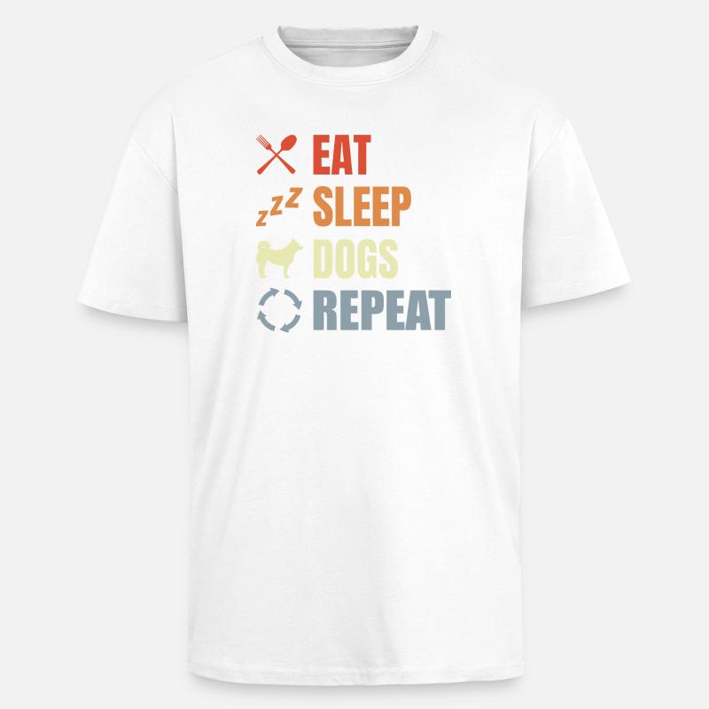 Hundebesitzer Routine - Oversized Heavyweight Unisex T-Shirt - Weiß