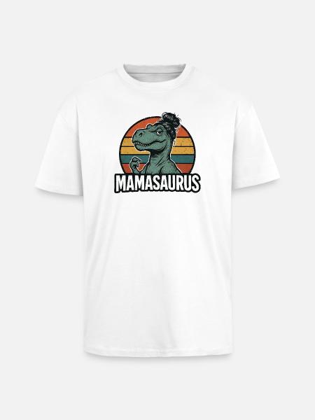 Morsom mamma-mamma ... - Unisex oversized t-skjorte i kraftig kvalitet - hvit