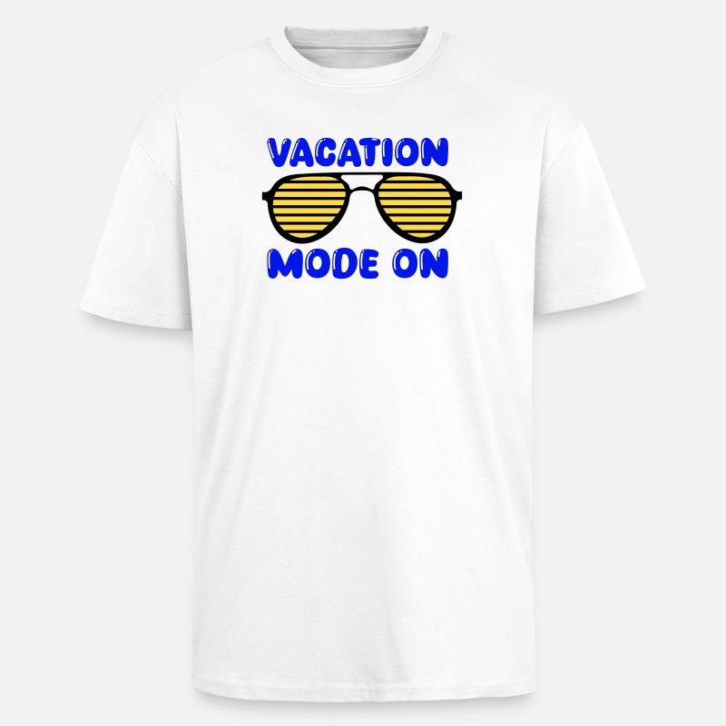 Mode vacances activé - T-shirt unisexe oversize épais - blanc