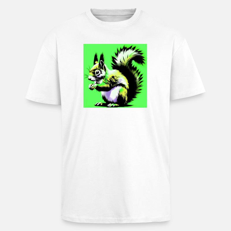 squirrel - Unisex Oversized Heavyweight T-shirt - white