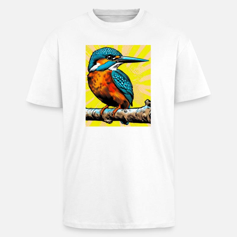 Eisvogel - Oversized Heavyweight Unisex T-Shirt - Weiß