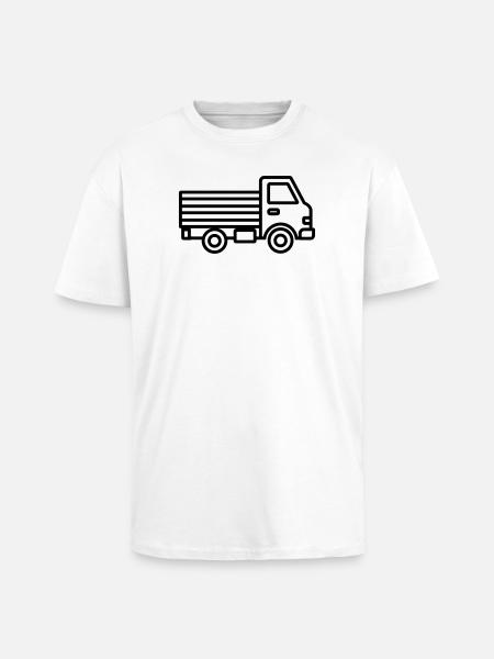 Lkw - Oversized Heavyweight Unisex T-Shirt - Weiß
