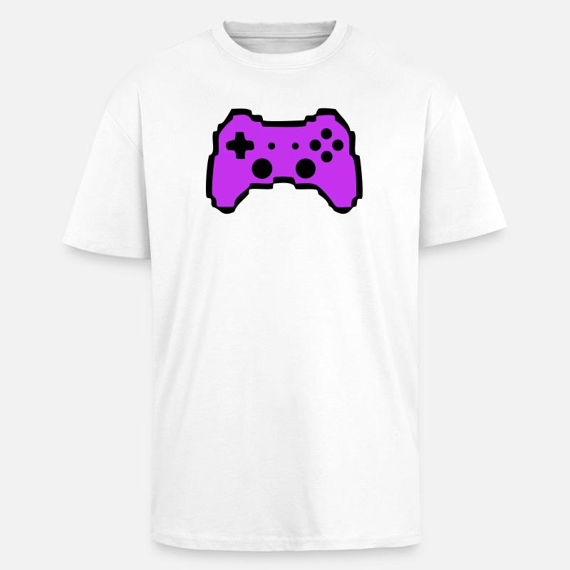 Retro Gamepad Controller Gamer - Unisex Oversized Heavyweight T-shirt - white