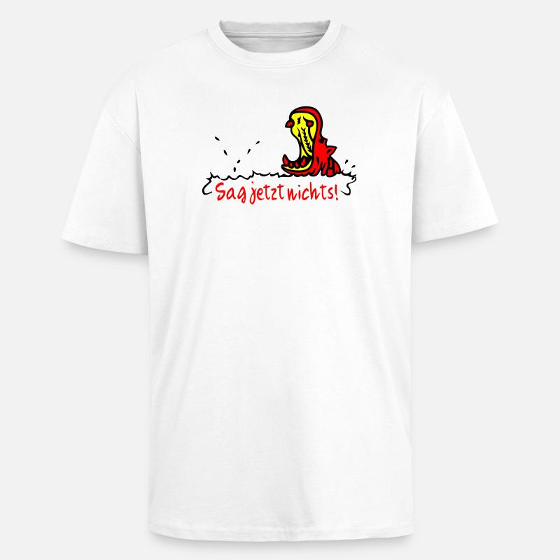 Hippo - Oversized Heavyweight Unisex T-Shirt - Weiß