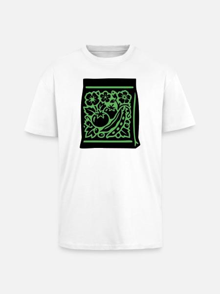 Seeds Bag Tomatoes Vegetables - Unisex Oversized Heavyweight T-shirt - white