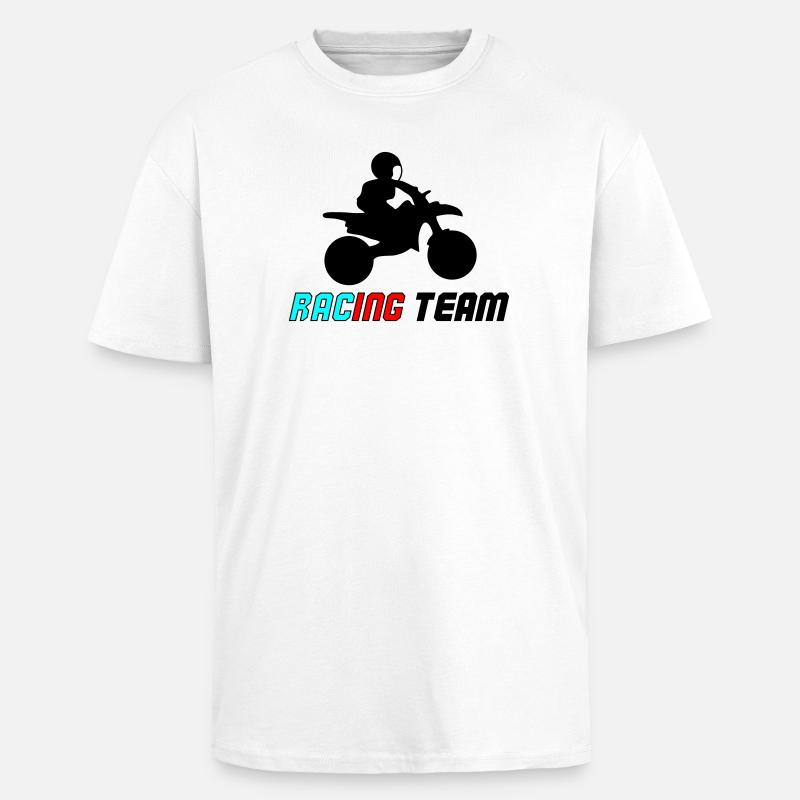 Course Neon Typo Sprint - T-shirt unisexe oversize épais - blanc
