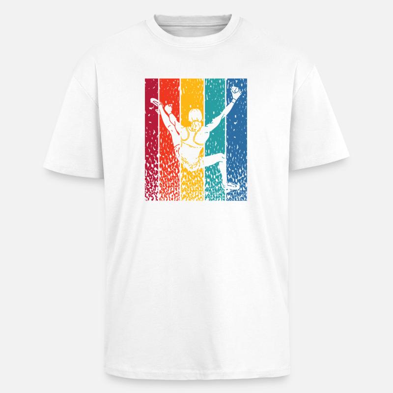Boulderer Boulder Bouldering - Unisex Oversized Heavyweight T-shirt - white