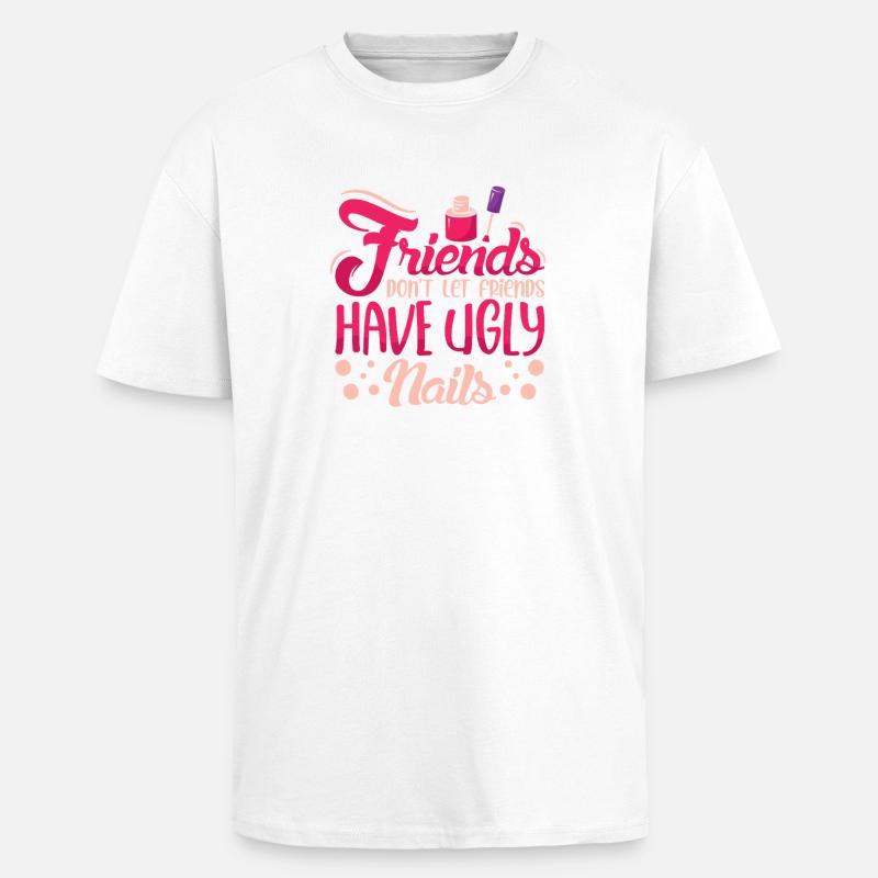 Nageldesigner Nageldesignerin Kosmetik Nagelstudio - Oversized Heavyweight Unisex T-Shirt - Weiß