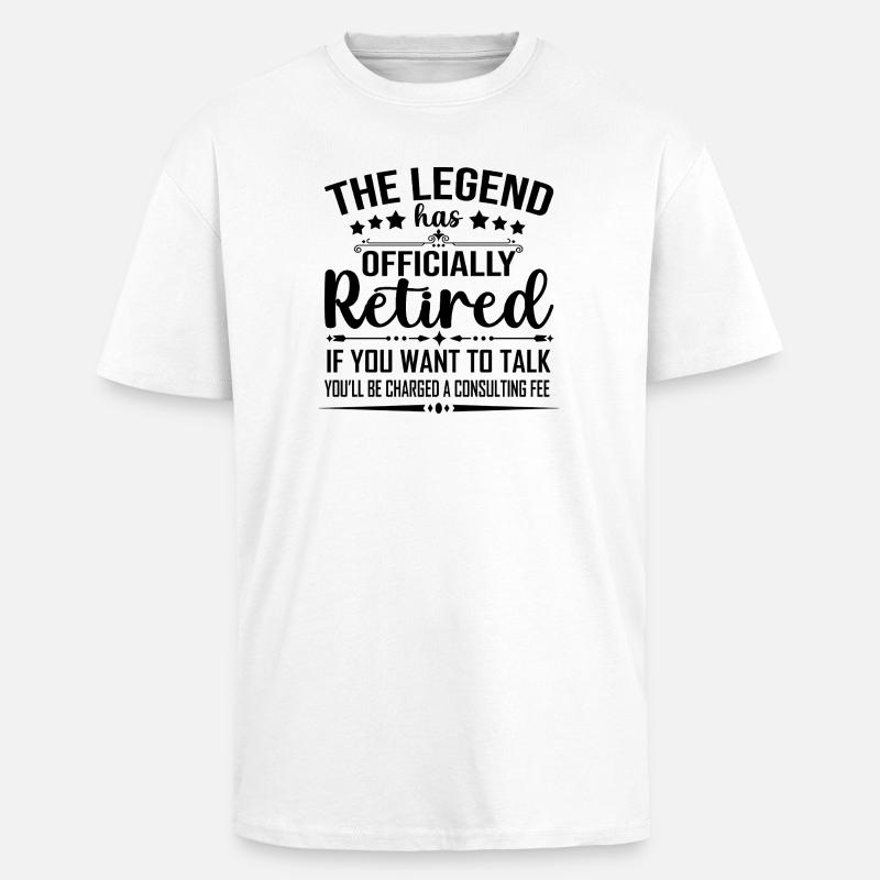 Drôle de déclaration sur la retraite - T-shirt unisexe oversize épais - blanc