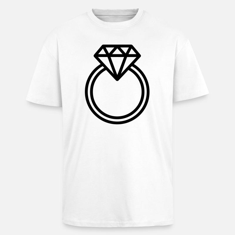 Ehering - Oversized Heavyweight Unisex T-Shirt - Weiß