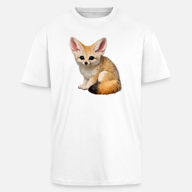 Fennec desert fox - Unisex Oversized Heavyweight T-shirt - white