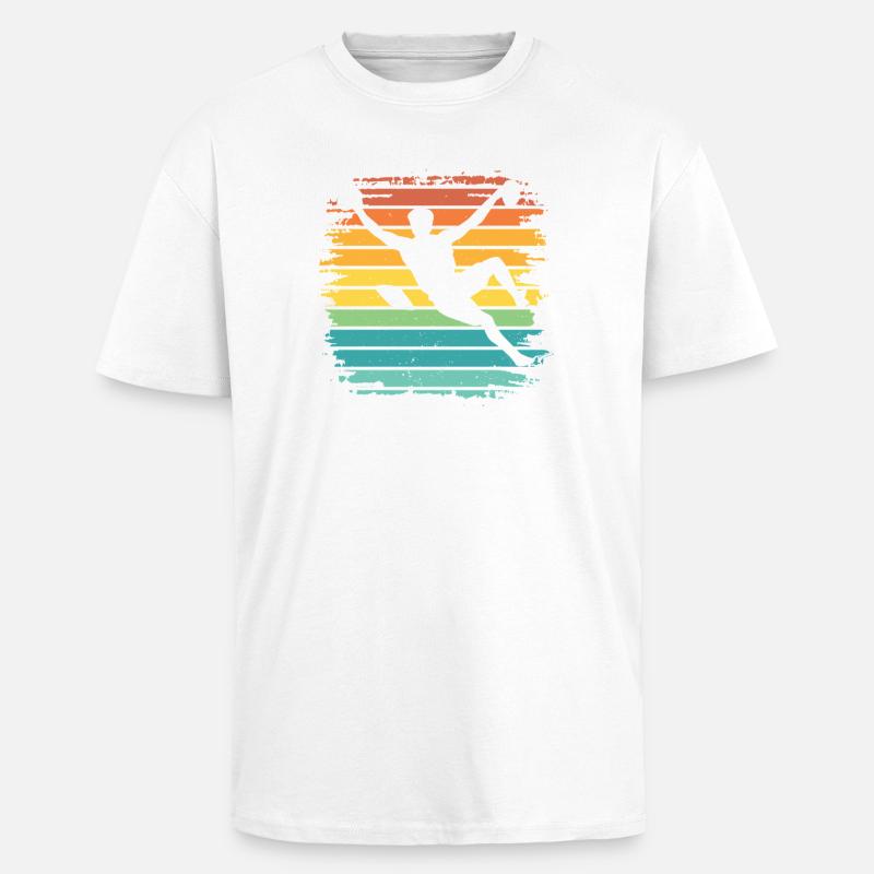 Boulderer Boulder Bouldering - Unisex Oversized Heavyweight T-shirt - white