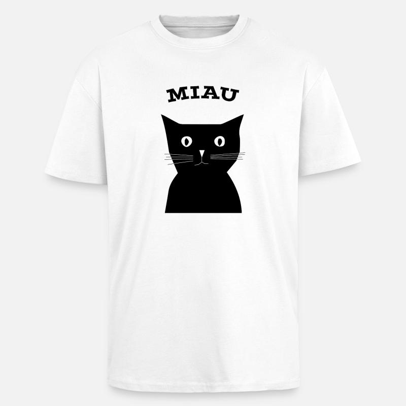 Katze - Oversized Heavyweight Unisex T-Shirt - Weiß