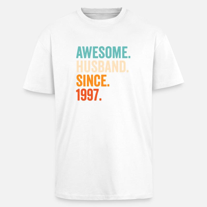 Großartiger Ehemann seit 1997 - Oversized Heavyweight Unisex T-Shirt - Weiß