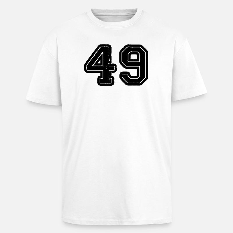 49 - T-shirt unisexe oversize épais - blanc