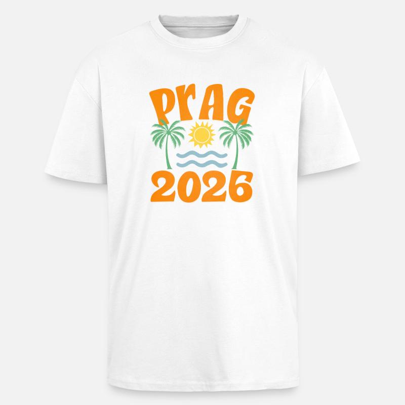 Prag 2026 - Oversized Heavyweight Unisex T-Shirt - Weiß