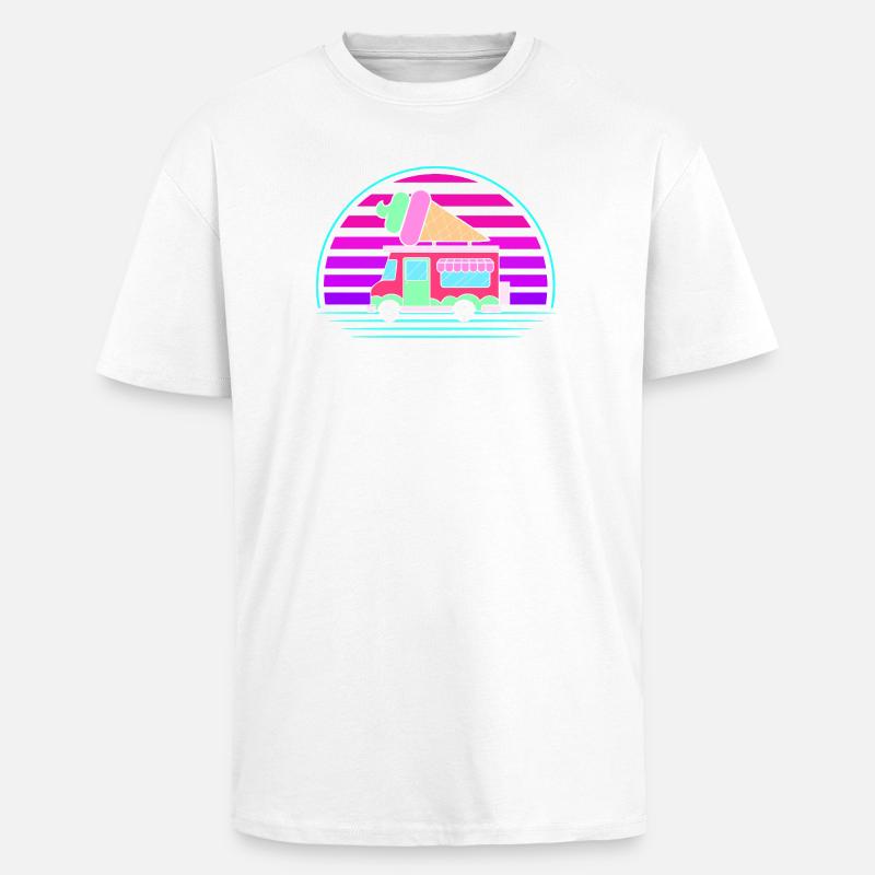 Eiscreme Eiswagen Eis Eisdiele - Unisex Oversized Heavyweight T-shirt - white