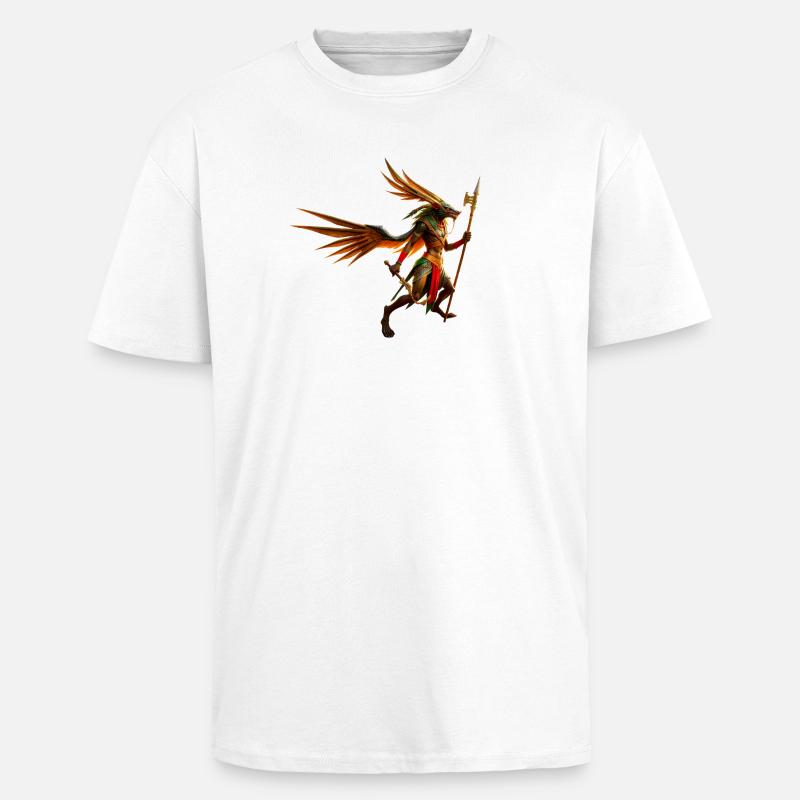 Zeremonielle Rüstung Phönix-Krieger - Oversized Heavyweight Unisex T-Shirt - Weiß