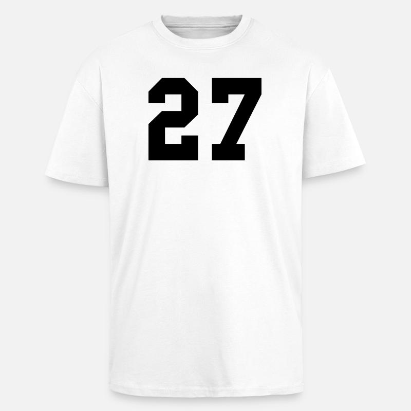 27 - T-shirt unisexe oversize épais - blanc