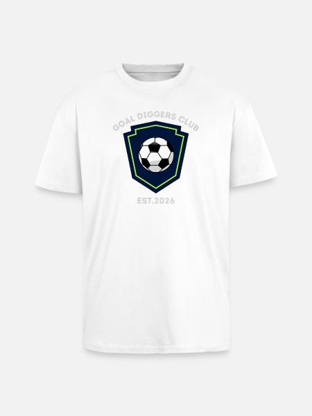 Goal Diggers Clubwappen - Oversized Heavyweight Unisex T-Shirt - Weiß