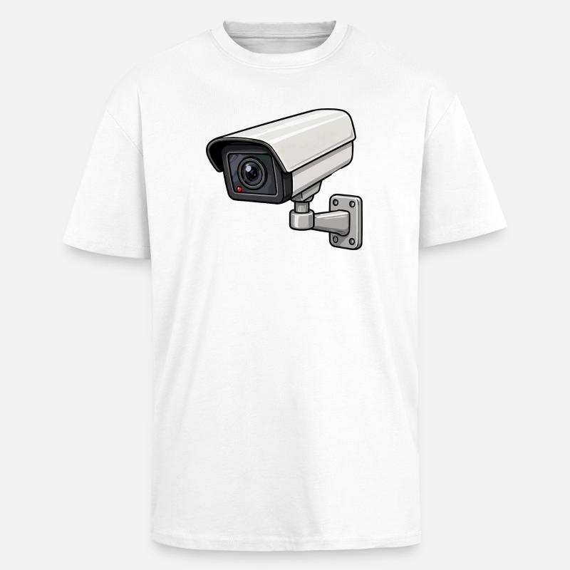 Illustration de caméra de sécurité - T-shirt unisexe oversize épais - blanc