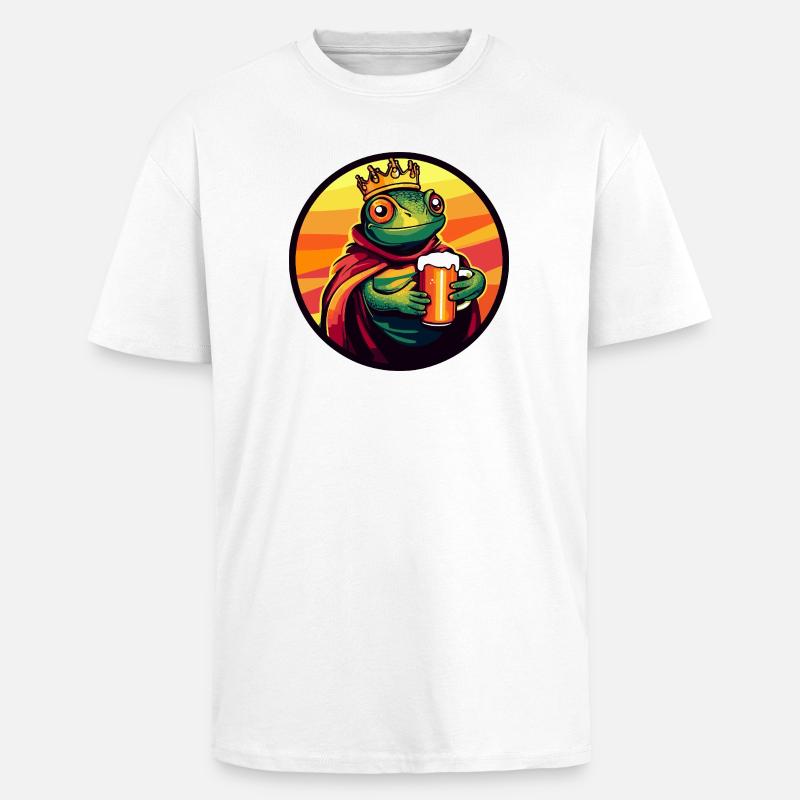 Chameleon Beer Funny - Unisex Oversized Heavyweight T-shirt - white