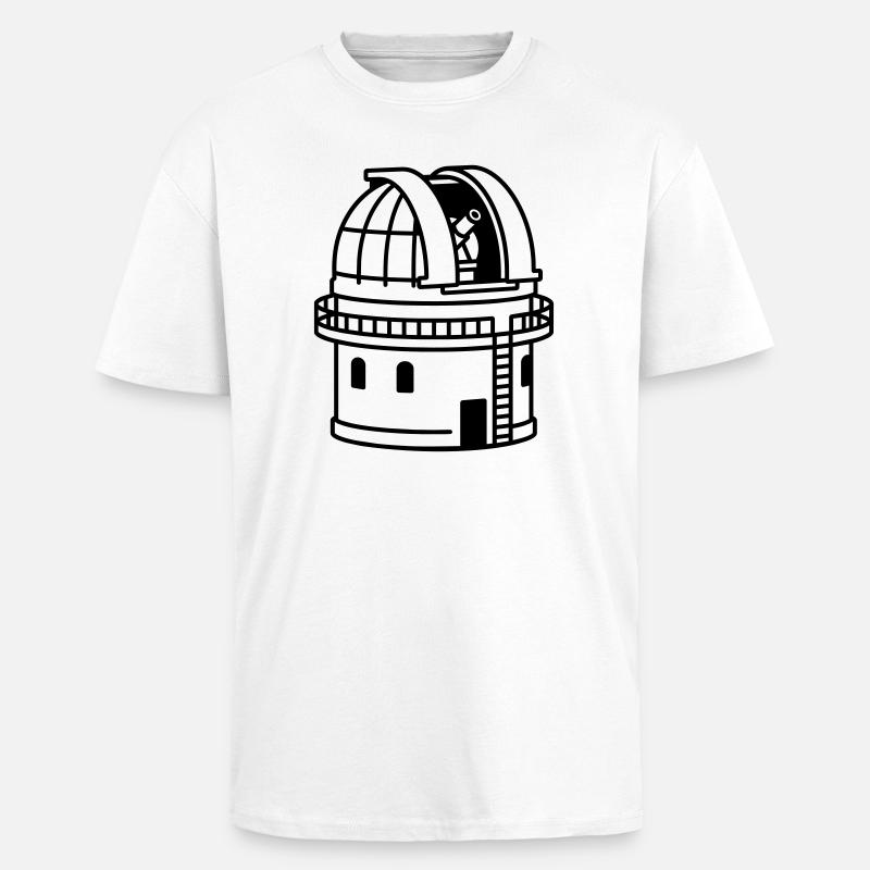 Observatory - Unisex Oversized Heavyweight T-shirt - white