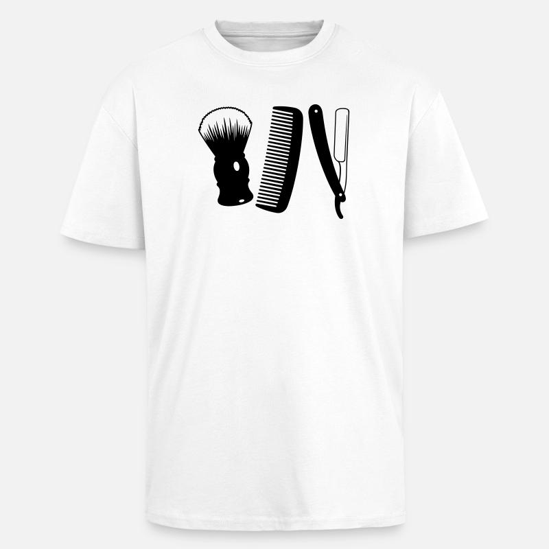Friseursalon - Oversized Heavyweight Unisex T-Shirt - Weiß