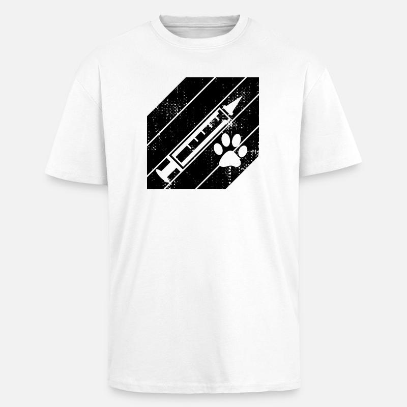 Spritze - Oversized Heavyweight Unisex T-Shirt - Weiß