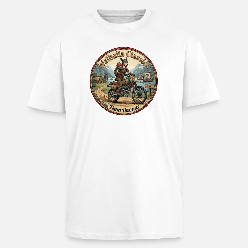 Walhalla Classics - Team Ragnar - Oversized Heavyweight Unisex T-Shirt - Weiß