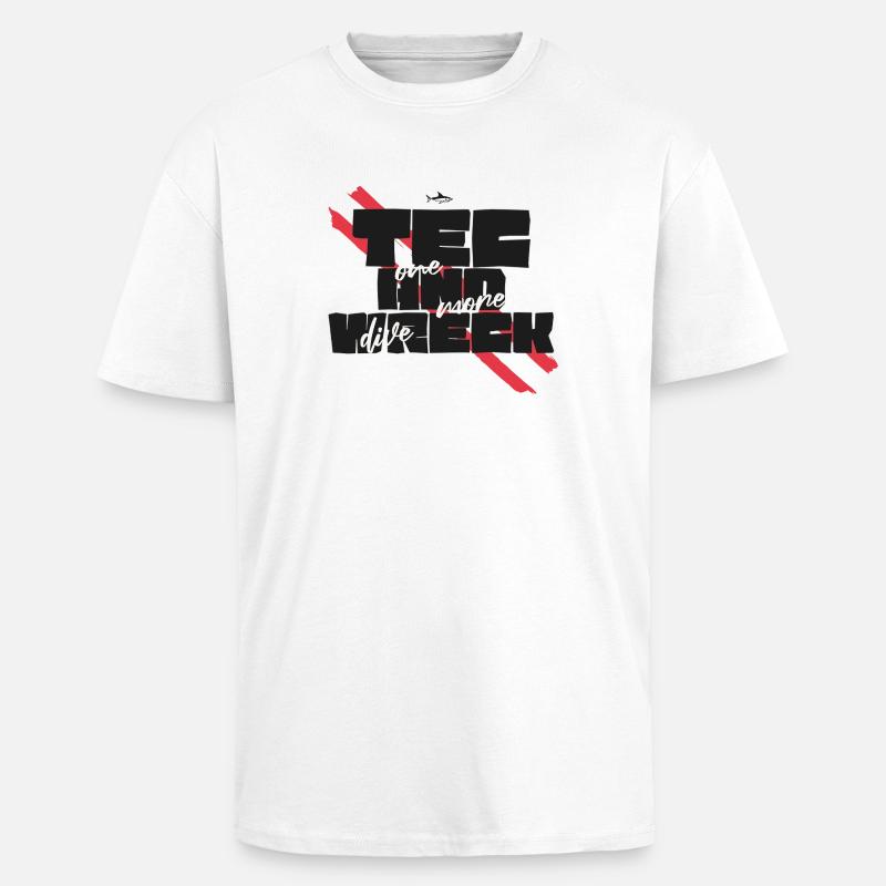 Tec & Wreck Scuba Diving Technischer Taucher - Oversized Heavyweight Unisex T-Shirt - Weiß